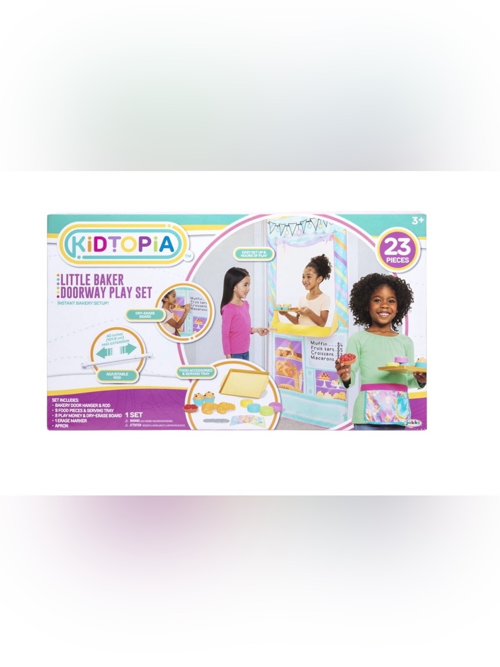 KidTopia Little Baker Doorway Play Set - Teal & Pink